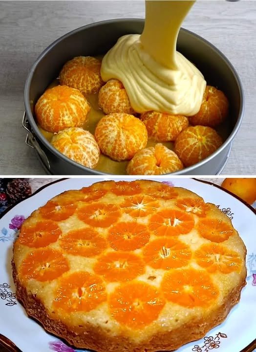Upside-Down Mandarin Cake: A Citrusy Delight 480953633_1212733370858380_6407962062672841580_n
