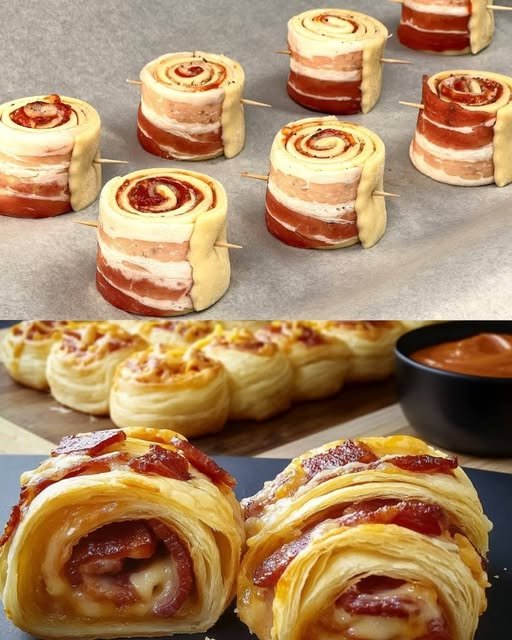Brilliant Appetizer Idea in 5 Minutes! Puff Pastry and Bacon Treats 481013403_1214157344049316_3441978144935449881_n